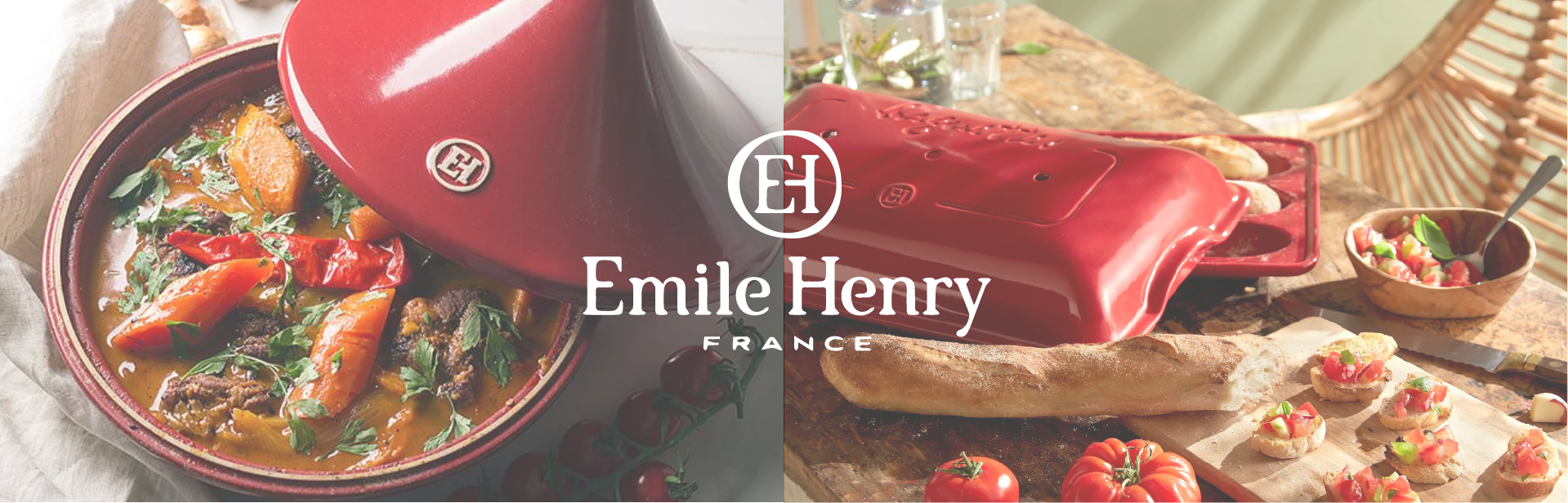 Emile Henry Round Dutch Oven Burgundy / 5.5 qt.