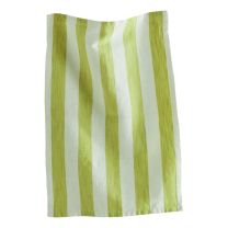 Tag Linen and Cotton Striped Dishtowel, Citron