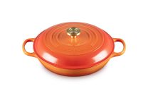 Le Creuset 3.5 Qt Braiser, Flamme Doree with Crucible Knob