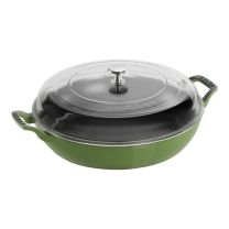 Staub 3.5 Qt Braiser with Glass Lid, Pistachio