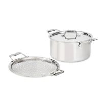 All-Clad D5 8 qt Stock Pot with Strain  Splatter Guard Lid