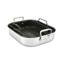 All-clad-non-stick-large-stainless-steel-roasting-pan-with-rack