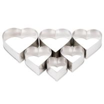 Ateco Heart Cookie Biscuit Cutter Set 6 piece