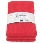 Barmop Towels Red Set of 3