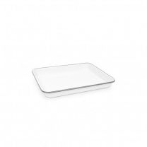 Crow Canyon Vintage Small Rectangular Tray Grey Rim