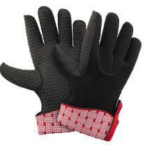 Cuisipro Kitchen Grips 5-Finger Mitt Large Set of 2 Red