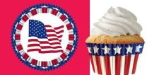 Cupcake Creations Cupcake Liners Stars and Stripes USA pack of 32