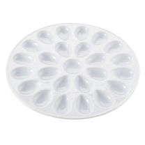 Deviled Egg Dish White Porcelain Platter 13 inch