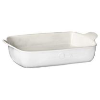 Emile Henry Large Rectangular Baker Sugar White 13x9
