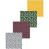 Full Bloom Printed Napkins Set of 4 Assorted