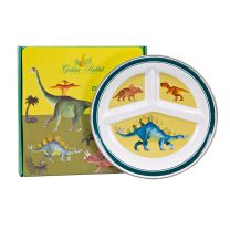 Golden Rabbit Enamelware Dinosaurs Divided Plate Child