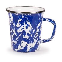 Golden Rabbit Latte Mug Cobalt Blue