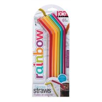 Joie Silicone Straws with Cleaning Brush Set of 6