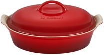 Le Creuset Heritage Covered Oval Dish 4 qt Cherry Red