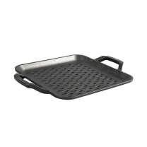 Lodge Chefs Collection Cast Iron 11 inch Square Grill Topper