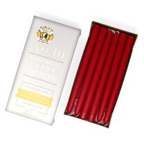 Mole Hollow Candles 10 inch Taper Sweetheart Red One Pair