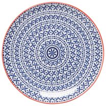 Now Designs 6in Plate Blue Cross