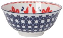 Now Designs 6in Stamped Bowl Red and Navy