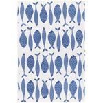 Now Designs Floursack Dish Towels Royal Blue Fish Market Set of 2