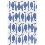 Now Designs Floursack Dish Towels Royal Blue Fish Market Set of 2