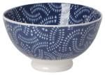 Now Designs Stamped Bowl 4in Indigo Geo