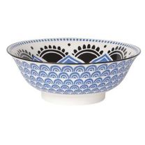 Now Designs Stampled Bowl Blue Floral 8 inch
