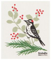Now Designs Swedish Dishcloth Forest Birds Woodpecker