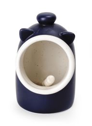 RSVP Blue Stoneware Salt Pig Salt Cellar