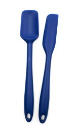 RSVP Silicone Mini Spatula and Spoon Blue 8 inch