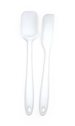 RSVP Silicone Mini Spatula and Spoon White 8 inch