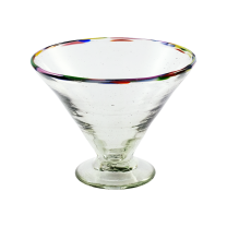 Sobremesa Multi-Colored Rim Martini Glass