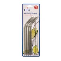 Stainless Steel Drinking Straws with Cleaning Brush set of 4