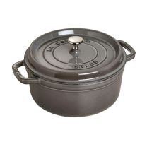 Staub 4 Quart Round Cocotte Graphite