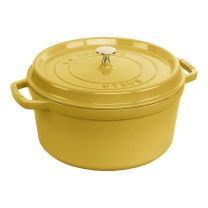 Staub 7 Quart Round Oven Citron