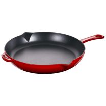 Staub Cast Iron Fry Pan Skillet Cherry Red 10 inch