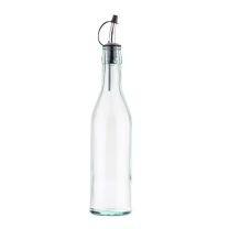 Tablecraft Glass Bottle with Stainless Steel Pourer 17 oz