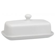 White Porcelain Covered Butter Dish