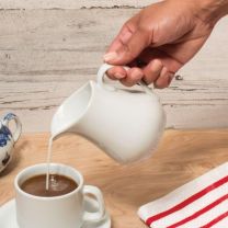 White Porcelain Pitcher Creamer 8 oz
