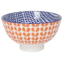 Now Designs Stamped Bowl 4" Orange/Blue Blossom