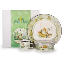 golden-rabbit-enamelware-steel-jeremy-fisher-childs-set