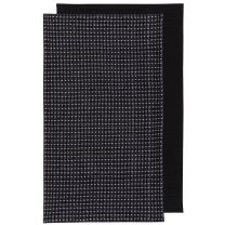 Now Designs Second Spin Waffle Towels, Black, Set/2