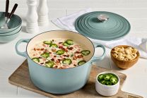 Le Creuset 6.5 Qt Deep Round Oven, Sea Salt