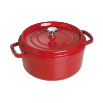 Staub 4 Qt Round Cocotte - Cherry