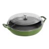 Staub 3.5 Qt Braiser with Glass Lid, Pistachio