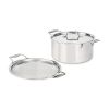 All-Clad D5 8 qt Stock Pot with Strain & Splatter Guard Lid
