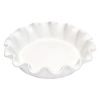 Emile Henry 10.5 Inch Ruffle Pie Dish, Flour White