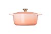 Le Creuset 5.5 Qt Round Oven, Peche