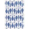 Now Designs Floursack Dish Towels, Royal Blue Fish Market, Set of 2