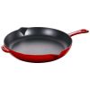 Staub Cast Iron Fry Pan Skillet, Cherry Red, 10 inch