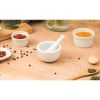 White Porcelain Mortar & Pestle, 2.5 inch small